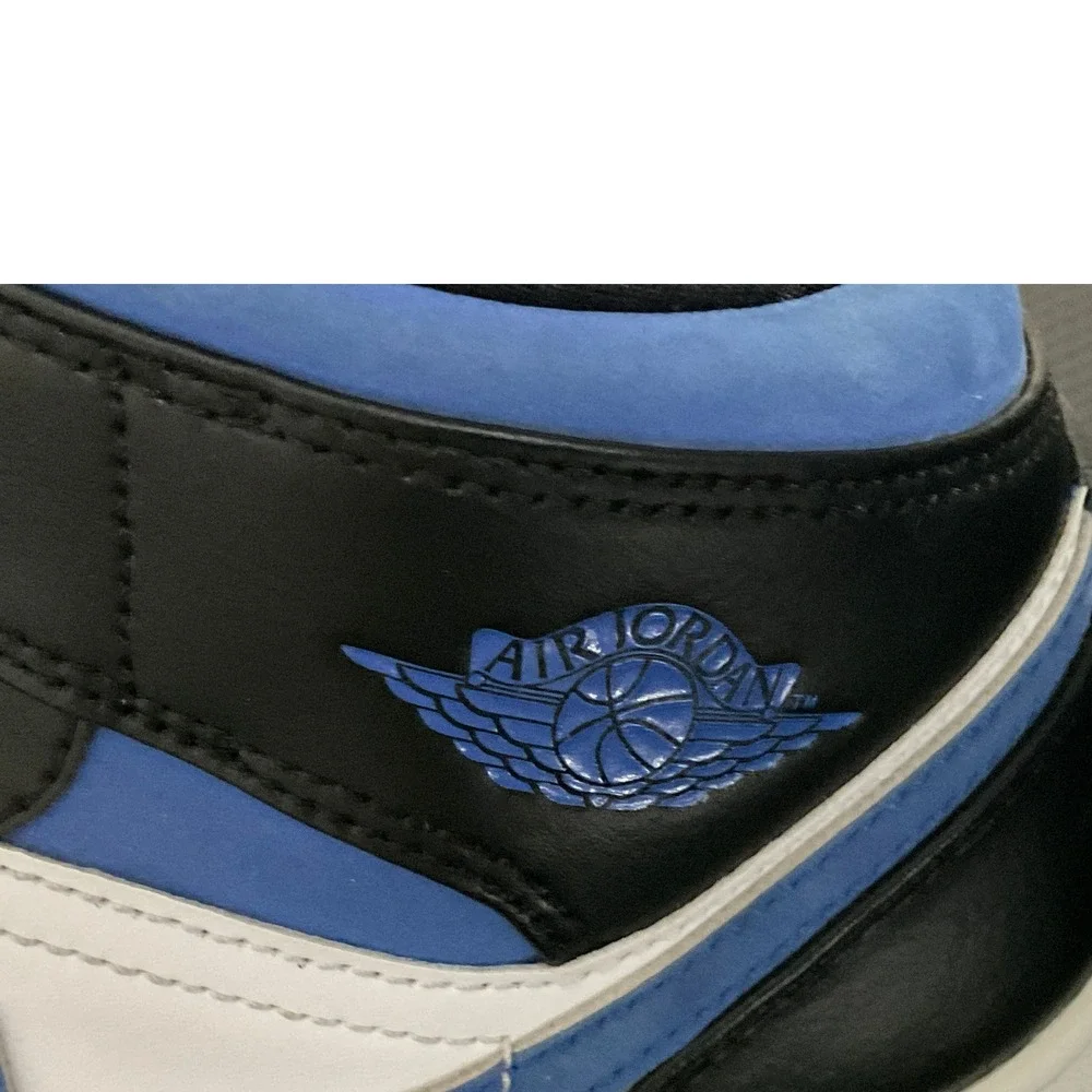 Air Jordan 1 Mid Signal Blue Black White GS 554725-140 Kids Size 6.5Y